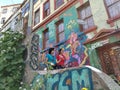 South America Chile ValparaÃÂ­so Valparaiso Graffiti Mural Colorful Alleys Street Art Gallery Illustrations Art Wall Painting